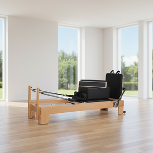 Reformer Pilates <span class=keywords><strong>Alice</strong></span> en bois de hêtre pour exercices de <span class=keywords><strong>yoga</strong></span>, de mise en forme et de musculation - Product Image 1