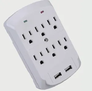 UK 13A power socket with USB plug,universal wall push button light switch