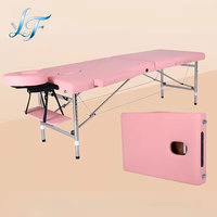 Table de massage pliable 3 sections en acier inoxydable pour salon de beauté, lit de spa facial et lit pour extensions de cils