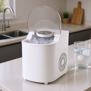 Machine à glaçons portable de comptoir, 7 glaçons, autonettoyante, 26 lb/jour, prête en 6 min, 2 tailles, forme balle, pour cuisine - Product Image 2