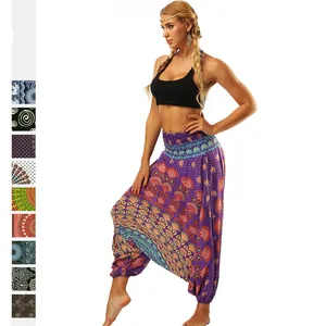 The New Design Baggy Casual Printed Loose Trousers Aladdin Harem Nepali Yoga Pants Wild Sports Bloomer