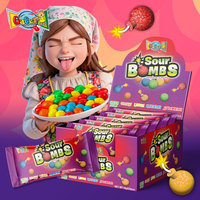 Fabrieksgroothandel Private Label Op Maat 17g Skittle-s Type Zure Kauwgom Snoep Gemengde Fruit Smaken Halal Kauwgom Snoep in Displaydoos