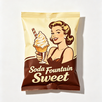 Sachets personnalisés imprimés à scellage arrière pour barres glacées, emballages de sucettes glacées congelées, vente en gros