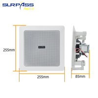 Haut-parleur de plafond carré sans fil SP-SC86 SURPASS 100V 8 pouces 6W/3W pour système de sonorisation commercial et système audio domestique