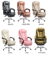 Silla Gamer Ergonómica Reclinable de Oficina, de Cuero PU Negro, Estilo Ejecutivo, Color Rosa, Marca Ecuador, con Masajeador