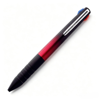 Stylo multi-usage compact Uni Jetstream SXE3-JSS-05 3-en-1, encre noire, rouge et bleue, 0,5 mm, stylo à bille rétractable en plastique, unisexe, Japon