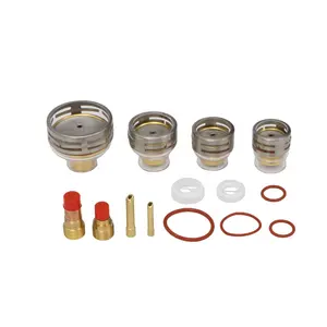 Conjunto de copo de soldagem de cerâmica Tig e lente de gás de melhor qualidade