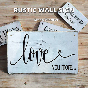 Insegna da Parete in Legno MDF Rustico 30x15cm Decorazione Sospesa Stile Fattoria Ecologica 11.8x5.9' con Scritte Dolci per Casa e Caffè - Product Image 2