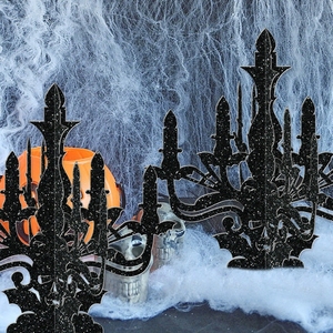 Portavelas de <span class=keywords><strong>Halloween</strong></span> de resina con forma de calavera, decoración de papel <span class=keywords><strong>para</strong></span> mesa, centro de mesa <span class=keywords><strong>para</strong></span> fiestas de casa embrujada, repisa de chimenea - Product Image 3