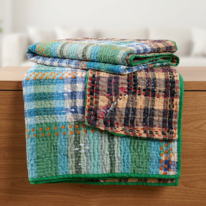 Kantha deck — spray Vintage réversible, style ethnique, indien, vente en gros - Product Image 1