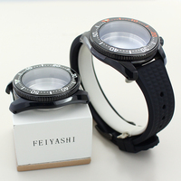 Boîtier de montre de plongée haut de gamme en acier inoxydable brossé 42 mm, étanche 100 m, verre saphir pour mouvements Seiko NH35 NH34/36/38