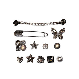 Boucle de fleur de chaussure en métal plaqué or bricolage effet papillon <span class=keywords><strong>série</strong></span> rétro avec technique plaquée Design croisé - Product Image 5