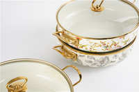 Marmites et Casseroles de Cuisson en Fonte Émaillée de Haute Qualité, Pot à Farine Émaillé