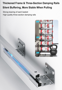 HNOSS 5 Layer Tall <strong>Cabinet</strong> Pullout <strong>Pantry</strong> Basket Narrow <strong>Pantry</strong> <strong>Cabinet</strong> Tall With Slide Out Shelving - Product Image 5