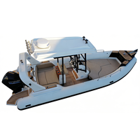 Bateau semi-rigide de luxe de 7,6 m (25 pi) avec coque en fibre de verre, toit rigide en Hypalon, options de moteur pour utilisation par les plongeurs