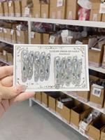 Ongles press-on de luxe à couverture complète |   Ongles Stiletto Réutilisables Longs avec Option Logo Personnalisé – Lot de 10 en ABS pour Application sur les Doigts