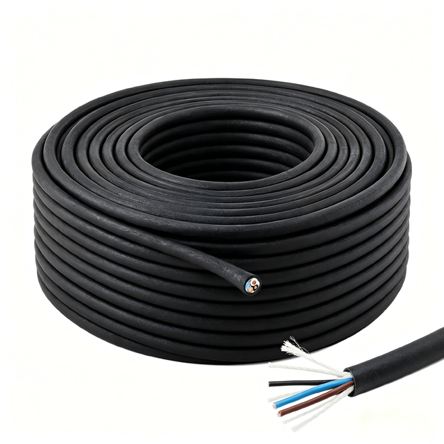 TPU/PU/PUR Flexible Matte Black 4-Core Round Multi-Conductor Shielded/Unshielded Low Temp Resistant Signal & Control Power Cable