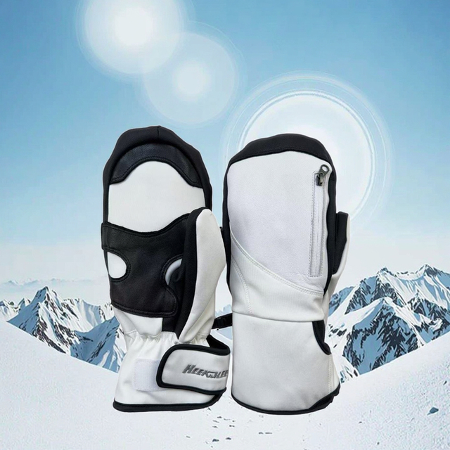 Custom Logo Warm and Waterproof Polyester Ski Mittens for Kids Non-slip Windproof Snowboarding Mitts Winter Outdoor Sports Glove