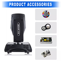 Projecteur Beam 230W 7R avec culot E27, contrôle DMX512, têtes mobiles à 14 couleurs pour DJ/Disco/Éclairage de scène en direct