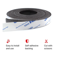 Bande magnétique adhésive double face 3M pour rouleau de bricolage Rouleau magnétique flexible en néodyme à longue bande magnétique permanente