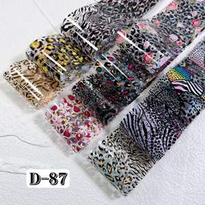 4*100Cm Nail Leopard Snake Amber <span class=keywords><strong>Animal</strong></span> <span class=keywords><strong>Print</strong></span> Foil Transfer Paper Otoño/Invierno Collection Box Nail Art Sticker Foil Set - Product Image 5