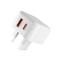 Double alimentation 20W Type C Chargement 2 Ports A + C Desktop USB a QC3.0 PD Chargeur mural portable