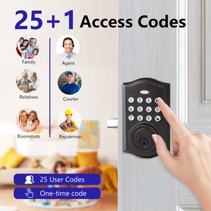 Serrure de porte électronique numérique biométrique SINOVO avec clavier à code, entrée sans clé, poignée de porte intelligente - Product Image 4