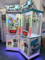 Máquina expendedora de premios operada con monedas para el juego de desafío de tiempo de 7 segundos, con temporizador LED, compatible con juguetes de peluche para centros de entretenimiento, salas de juegos y centros comerciales.