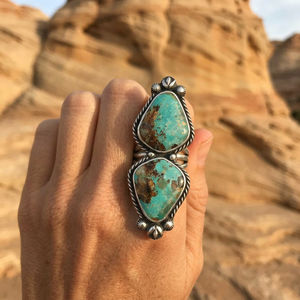 Stylish Cute Chrysocolla 925 <b>Solid</b> Sterling <b>Silver</b> Natural Gemstone Ring Statement Jewelry Wedding Gift - Product Image 3