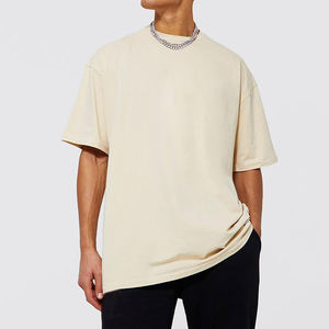 T-shirts vierges 100 % coton de haute qualité, coupe décontractée à épaules tombantes, t-shirts amples et épais unis - Product Image 3