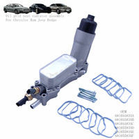 68105583AF 68310865AB carcasa de adaptador de filtro de aceite para Jeep Chrysler Dodge Ram enfriador de aceite 68105583AC 68105583AD 68105583AE