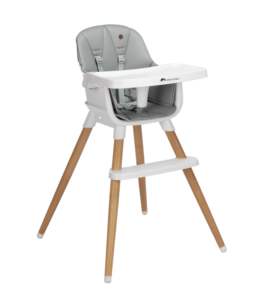 Chaise haute multifonctionnelle pour bébé Bebeconfort Abelia en bois scandinave avec housse de table amovible et plateau lavable - Product Image 1