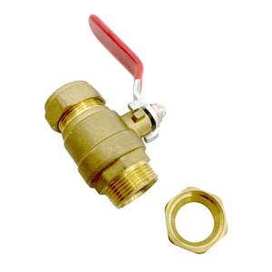 Robinet d'arrêt d'eau en laiton de 1/2 pouce mâle, à commande manuelle, à raccord rapide, avec clip de déconnexion - Product Image 3