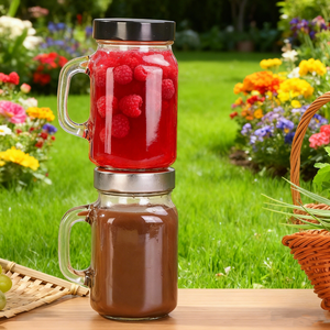 Frasco <span class=keywords><strong>de</strong></span> Vidrio Cuadrado <span class=keywords><strong>de</strong></span> Boca Ancha <span class=keywords><strong>de</strong></span> 16 oz, 500 ml, 480 ml, Hermético, con Tapa Profunda para Conservas y Miel - Product Image 6