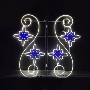 Décoration de poteau d'éclairage urbain, motif lumineux LED IP65, montage sur poteau de rue, affichage de Noël pour les fêtes - Product Image 1