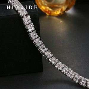 เครื่องประดับแบรนด์ hibide สร้อยข้อมือแต่งงานเพทายลูกบาศก์ของขวัญสำหรับผู้หญิงกำไลสีทองคำขาวเครื่องประดับผู้หญิงหรูหรา B-22 - Product Image 2