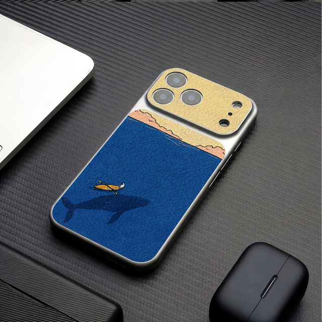 Deep-Sea Whale Fall for for 17 Pro Max Veneer Shockproof Mobile Phone Case with Large Window and Animal Design