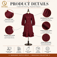 Robes et hauts décontractés pour femmes grandes tailles, col rond, motif à pois jacquard, ourlet évasé, coupe ample, élégants