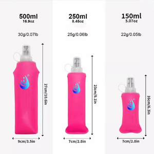Borraccia Morbida Pieghevole per Corsa su Sentiero 150/250/500ml (250ml/8Oz) Rosa per Donne - Product Image 2