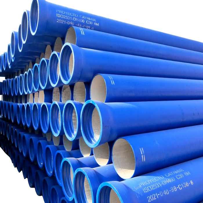ISO2531 700mm centrifugal ductile cast iron di tyton pipe for water supply
