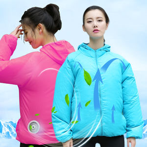 2023 été nouveau travail extérieur climatisation costume travail refroidissement veste avec ventilateurs 3 vitesses contrôle réfléchissant extérieur Table Usb - Product Image 3