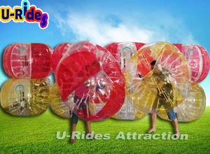 Ballon gonflable transparent en TPU taille adulte avec design de ballon de football, jouet sportif à bulles pour activités d'équipe - Product Image 3