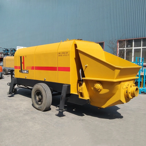 Pompe à béton stationnaire JIUHE DHBT60S-16-145 60m³/h, pompe à béton sur remorque à moteur diesel pour les projets de fondations de bâtiments - Product Image 1