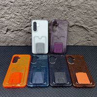 Coque pour Samsung S26 Ultra en TPU, transparente, avec paillettes et poudre, emplacement pour carte, support, résistante aux chutes, souple