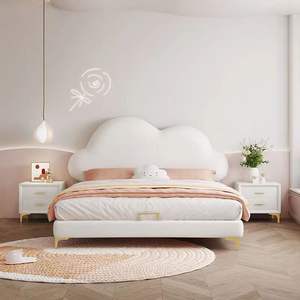 Cama infantil Cloud, tamaño individual, madera maciza, estilo escandinavo, cómoda cama para bebés y niños - Product Image 2