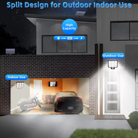 Nouvelle lampe solaire LED étanche 350Lm avec détecteur de mouvement, du crépuscule à l'aube, pour jardin, projecteur mural avec télécommande pour porche