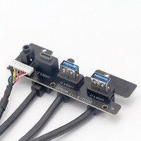 Panel frontal Panel trasero USB A tipo C HD Audio a tipo E placa base 20pin Gen 2 3,1 USB hub panel de computadora para caja de computadora