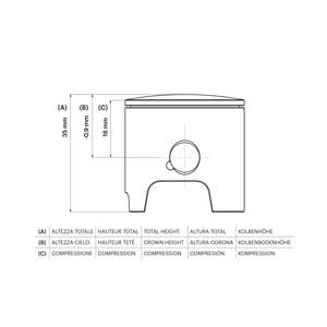 4T Ø 49 piston taille 0 avec axe Ø 13 et 3 anneaux rectangulaires taille 00 - Product Image 4
