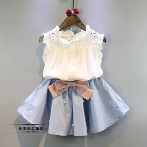 Pakaian Anak-anak 2023 Pakaian Anak-anak Cantik Baru Grosir Gaun Gadis Remaja Mode Korea untuk Anak-anak