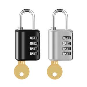 Vente flash : <span class=keywords><strong>cadenas</strong></span> à combinaison à <span class=keywords><strong>4</strong></span> <span class=keywords><strong>chiffres</strong></span> avec clé maîtresse, qualité supérieure, <span class=keywords><strong>cadenas</strong></span> à combinaison modifiable - Product Image 1